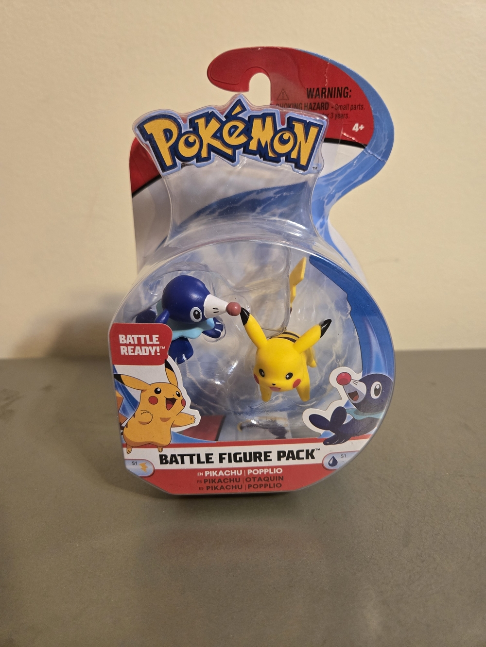 Pokémon Pikachu and Popplio Battle Figure 2-Pack